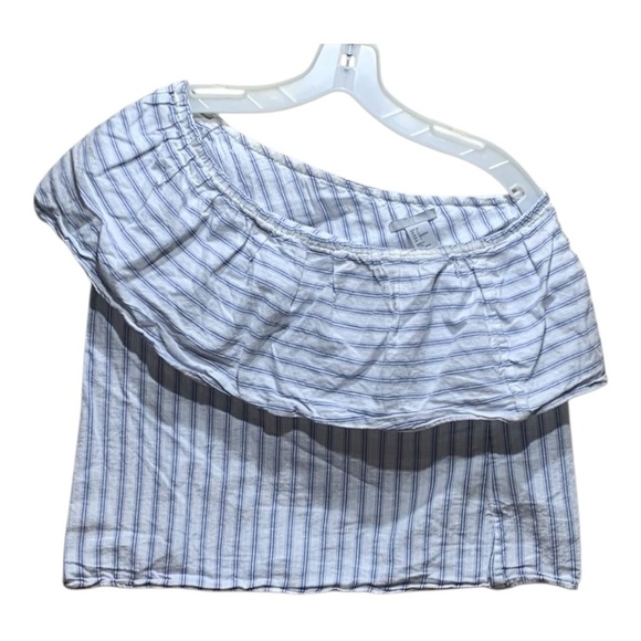 H & M One Shoulder Horizontal Striped Top - Picture 1 of 3